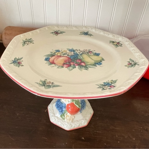 Vintage Avon Sweet Country Harvest Ceramic Homemade Cake Stand❤️🍰 - Picture 12 of 16